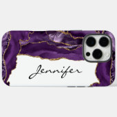 Gold Lila Agate Geode iPhone Case-Mate iPhone Hülle (Rückseite (Horizontal))