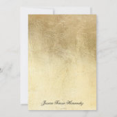 Gold Lila Aquamarine Blume Wasserfarbe Mis Quince Einladung (Rückseite)