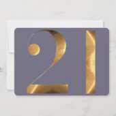 Gold Lila Blue Hydrangeas 21. Geburtstag Foto Einladung (Rückseite)