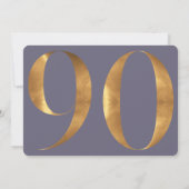 Gold Lila Blue Hydrangeas 90. Geburtstag Foto Einladung (Rückseite)