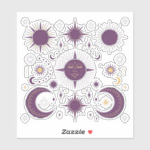 Gold & Lila Boho Celestial Sun & Moon Scrapbook