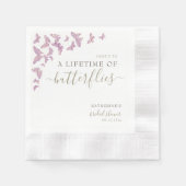Gold Lila Butterfly Boho Brautparty Custom Serviette (Vorderseite)