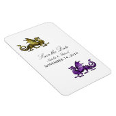Gold Lila Drache Speichern Sie das Date Magnet (Rechte Seite)