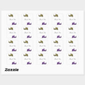 Gold Lila Dragon Danke Stickers (Blatt)