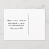 Gold Lila Dragon Save the Date Postkarte (Rückseite)