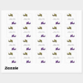 Gold Lila Dragon Wedding Stickers (Blatt)