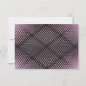 Gold Lila Elegance Diamond Geo Deko Wedding RSVP Karte (Rückseite)