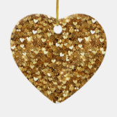 Gold Lila Folge deinem Herzen Keramik Ornament (Hinten)