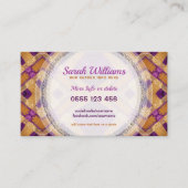 Gold Lila Fuchsienheilenergie Visitenkarte (Vorderseite)