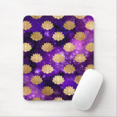 Gold & Lila Galaxy Dharma Mandala Muster Mousepad (Mit Mouse)