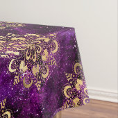 Gold & Lila Galaxy Dharma Mandala Muster Tischdecke (Beispiel)