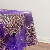 Gold & Lila Galaxy Dharma Mandala Muster Tischdecke (Beispiel)