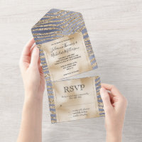 Gold Lila Luxe Glitzer Zebra Print