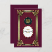 Gold Lila Luxus Einladungen Geburtstag (Vorne/Hinten)