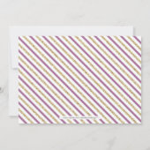 Gold, Lila | Mädchen, moderne Typografie Kinderdus Einladung (Rückseite)