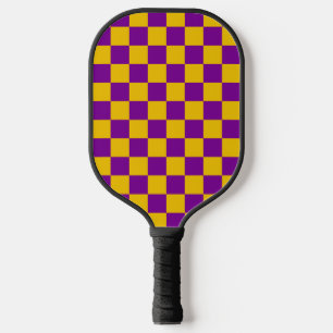 GOLD & LILA MARDI GRAS ÜBERPRÜFT PATTER PICKLEBALL SCHLÄGER