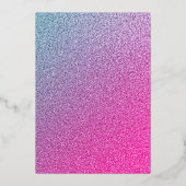 Gold Lila Masquerade Party Dress Quinceanera Foi Folieneinladung (Rückseite)