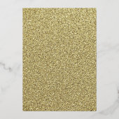 Gold Lila Masquerade Party Dress Quinceanera Folieneinladung (Rückseite)