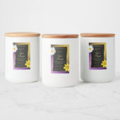 Gold Lila Metallic Glitzer Black Product Labels Lebensmitteletikett (Flaschen)