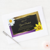Gold Lila Metallic Glitzer Black Product Labels Rechteckiger Aufkleber (Umschlag)