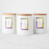 Gold Lila Metallic-Glitzer-White-Product-Etiketten Lebensmitteletikett (Flaschen)