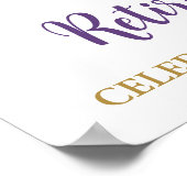 Gold Lila Rente Party Custom 18x24 Foto Poster (Ecke)