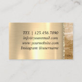 Gold Lila Shiny Stone Glitzer Visitenkarte (Rückseite)