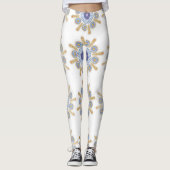 Gold, lila und blau bezaubernde Leggings (Vorderseite)