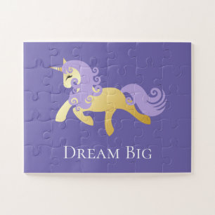Gold Lila Unicorn Puzzle