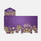Gold Lila Winter 40. Geburtstag Vielen Dank Geschenkschachtel (Ungefaltet)