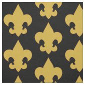 Gold-Lilie auf Schwarz Stoff (Muster)
