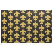 Gold-Lilie auf Schwarz Stoff (Fat Quarter (45,7 x 55,9 cm))