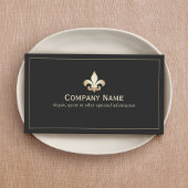 Gold Lilie Black Business Card Visitenkarte