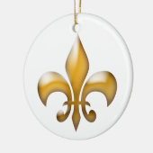 Gold Lilie Christmas Keramikornament (Links)