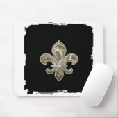 Gold Lilie Ragged Border Mousepad (Mit Mouse)