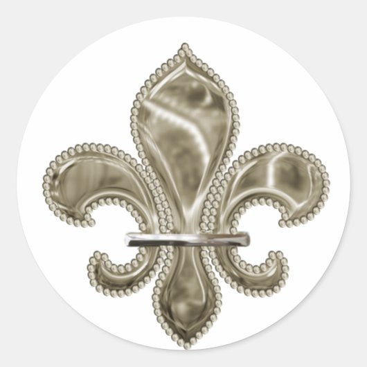 Gold Lilie Round Stickers (Vorderseite)