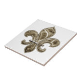 Gold Lilie Square Keramik Tile 4,25 Zoll Fliese (Seite)