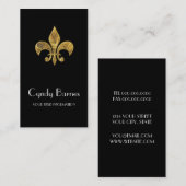Gold-Lilien über jeden Farbhintergrund Visitenkarte (Vorne/Hinten)