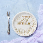 Gold Lily Theme Adult Party Pappteller