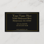 Gold Limo Classic Cars Business Card Visitenkarte (Rückseite)
