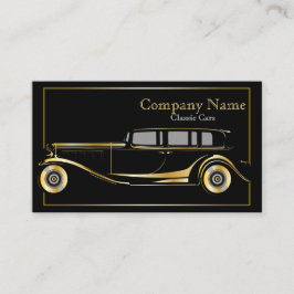 Gold Limo Classic Cars Business Card Visitenkarte