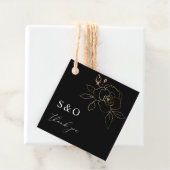 Gold-Linde-Blüte - Schwarz Geschenkanhänger (Beispiel)