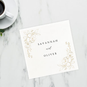 Gold-Linde-Name Napkins Serviette