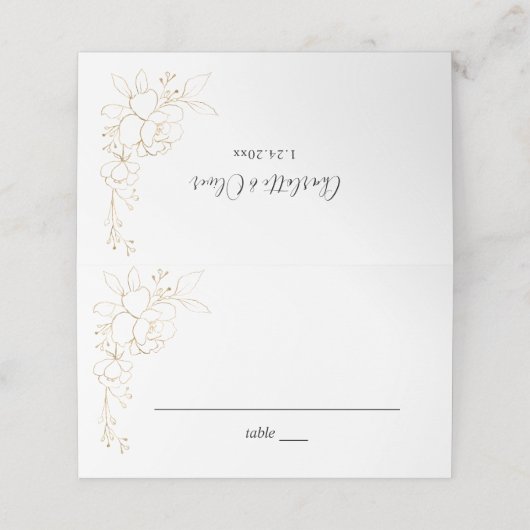 Gold-Linde-Platzkarte Platzkarte (Außenseite Aufgefaltet)