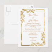 Gold Line Art Border Thunder_Cove Postkarte (Vorne/Hinten)