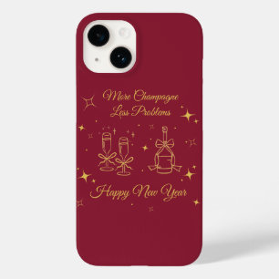 Gold Line Art Neujahrsdesign Case-Mate iPhone 14 Hülle