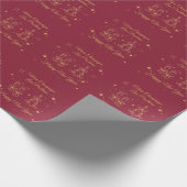 Gold Line Art New Year Design Geschenkpapier (Ecke)