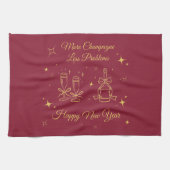 Gold Line Art New Year Design Geschirrtuch (Horizontal)