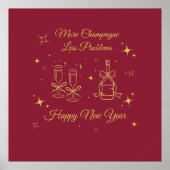 Gold Line Art New Year Design Poster (Vorne)
