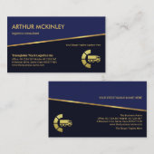 Gold Line Blue Shades Logistics Transport Visitenkarte (Vorne/Hinten)